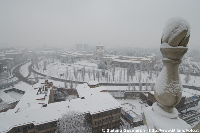  Pinnacolo innevato e piazzale Cimitero Monumentale - click to next image