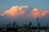 20130828_200902 Cumulo al tramonto sui grattacieli