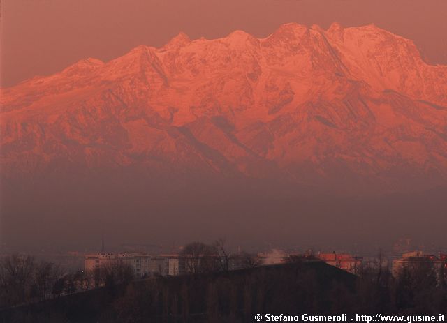  Monte Stella e monte Rosa all'alba - click to next image