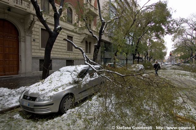  Via Massena devastata da una nevicata bagnata - click to next image