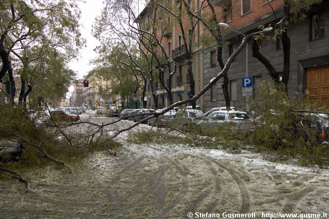  Via Massena devastata da una nevicata bagnata - click to next image